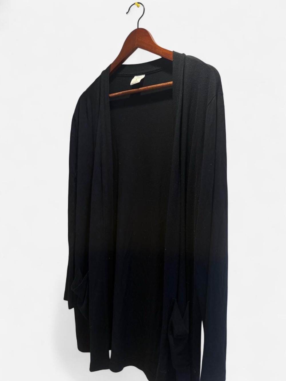 Cielo Black Long Open-Front Women's Robe Cardigan